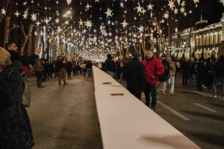 Supra in Tbilisi, wo die Georgier:innen protestieren