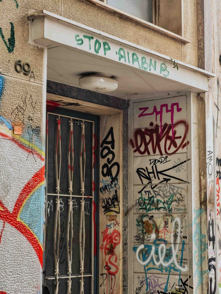 Stop Airbnb Graffiti in Exarchia